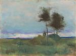 Lesser Ury  - Bilder Gemälde - Landscape with Grove of Trees
