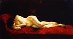 Lesser Ury  - Bilder Gemälde - Nude Lying Down