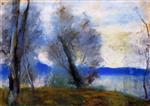 Lesser Ury  - Bilder Gemälde - On Lake Garda