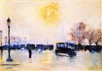 Lesser Ury  - Bilder Gemälde - Paris, Sunrise