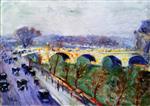 Lesser Ury  - Bilder Gemälde - The Pont Royal in Paris