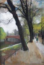 Lesser Ury  - Bilder Gemälde - Tiergarten, Berlin