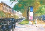 Lesser Ury  - Bilder Gemälde - Unter den Linden