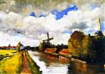 Lesser Ury  - Bilder Gemälde - Ziehende Wolken