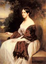 Franz Xavier Winterhalter - Bilder Gemälde - Portrait von Madame Ackermann