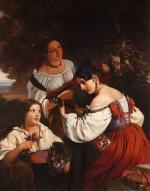 Franz Xavier Winterhalter  - Bilder Gemälde - Roman Genre Scene