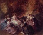 Franz Xavier Winterhalter  - Bilder Gemälde - The Empress Eugenie Surrounded by her Ladies