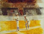 Thomas Eakins - Bilder Gemälde - Baseballspieler