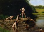 Thomas Eakins  - Bilder Gemälde - Schwimmen