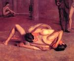 Thomas Eakins  - Bilder Gemälde - Die Ringer