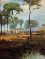 George Inness - Bilder Gemälde - Früher Morgen im Frühling