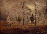 George Inness - Bilder Gemälde - Grauer Tag in Groochland Virginia