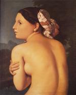 Jean Auguste Dominique Ingres - Bilder Gemälde - half figure of a bather