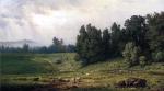 George Inness  - Peintures - Paysage avec des moutons