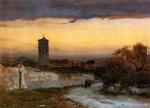 George Inness  - Peintures - Monastère à Albano