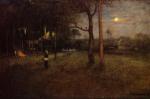 George Inness  - Peintures - Clair de lune au printemps en Floride