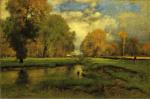 George Inness  - Bilder Gemälde - Oktober