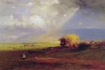 George Inness  - Peintures - Nuages passagers après la pluie