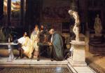 Sir Lawrence Alma Tadema - Bilder Gemälde - Ein römischer Kunstliebhaber