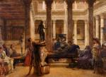 Sir Lawrence Alma Tadema - Bilder Gemälde - Ein römischer Kunstliebhaber