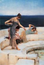 Sir Lawrence Alma Tadema  - Peintures - Les poissons d´argent