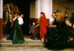 Sir Lawrence Alma Tadema  - Bilder Gemälde - Eingang zu einem römischen Theater