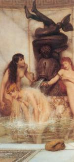 Sir Lawrence Alma Tadema  - Bilder Gemälde - strigils and sponges