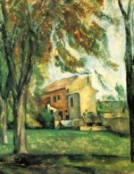 Paul Cezanne  - Bilder Gemälde - Der Teich des Jas de Bouffan im Winter