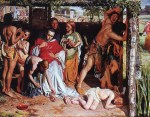 William Holman Hunt - paintings - A Converted British Family Sheltering a Christian Missionary from the Persecution of the Druids