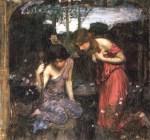 John William Waterhouse - Bilder Gemälde - Nymphen finden den Kopf von Orpheus