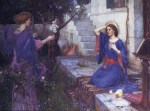 John William Waterhouse  - Bilder Gemälde - The annunciation