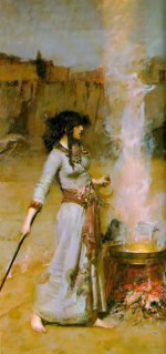 John William Waterhouse  - paintings - The Magic Circle