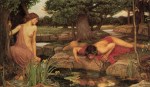 John William Waterhouse  - Bilder Gemälde - Echo und Narcissus
