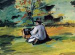 Paul Cezanne  - Bilder Gemälde - Ein Maler bei der Arbeit