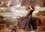 John William Waterhouse  - Bilder Gemälde - Miranda und der Sturm