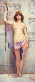 John William Godward - Peintures - Prêtresse