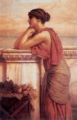 John William Godward - Bilder Gemälde - Am Wegesrand