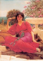 John William Godward - paintings - Study for Flabellifera