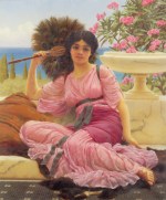 John William Godward - Peintures - Flabellifera