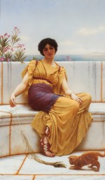 John William Godward  - Peintures - Distraction