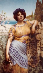 John William Godward  - Bilder Gemälde - Tanzendes Mädchen