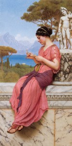 John William Godward  - Bilder Gemälde - Le Billet Doux