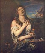 Tizian - Bilder Gemälde - Büßende Heilige Maria Magdalena