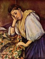 Paul Cezanne  - Bilder Gemälde - Junges italienisches Mädchen