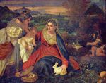 Tizian - Bilder Gemälde - Die Madonna mit dem Kaninchen