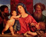 Tizian - Bilder Gemälde - Kirschen Madonna