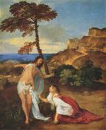 Tizian  - Bilder Gemälde - Noli me tangere