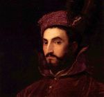 Tizian  - Bilder Gemälde - Portrait des Ippolito de Medici