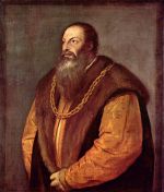 Tizian  - Bilder Gemälde - Portrait des des Pietro Aretino