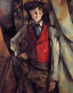 Paul Cezanne  - Bilder Gemälde - Knabe mit roter Weste